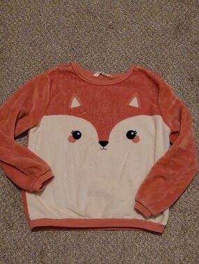 Girl's Fleece Fox Sweater